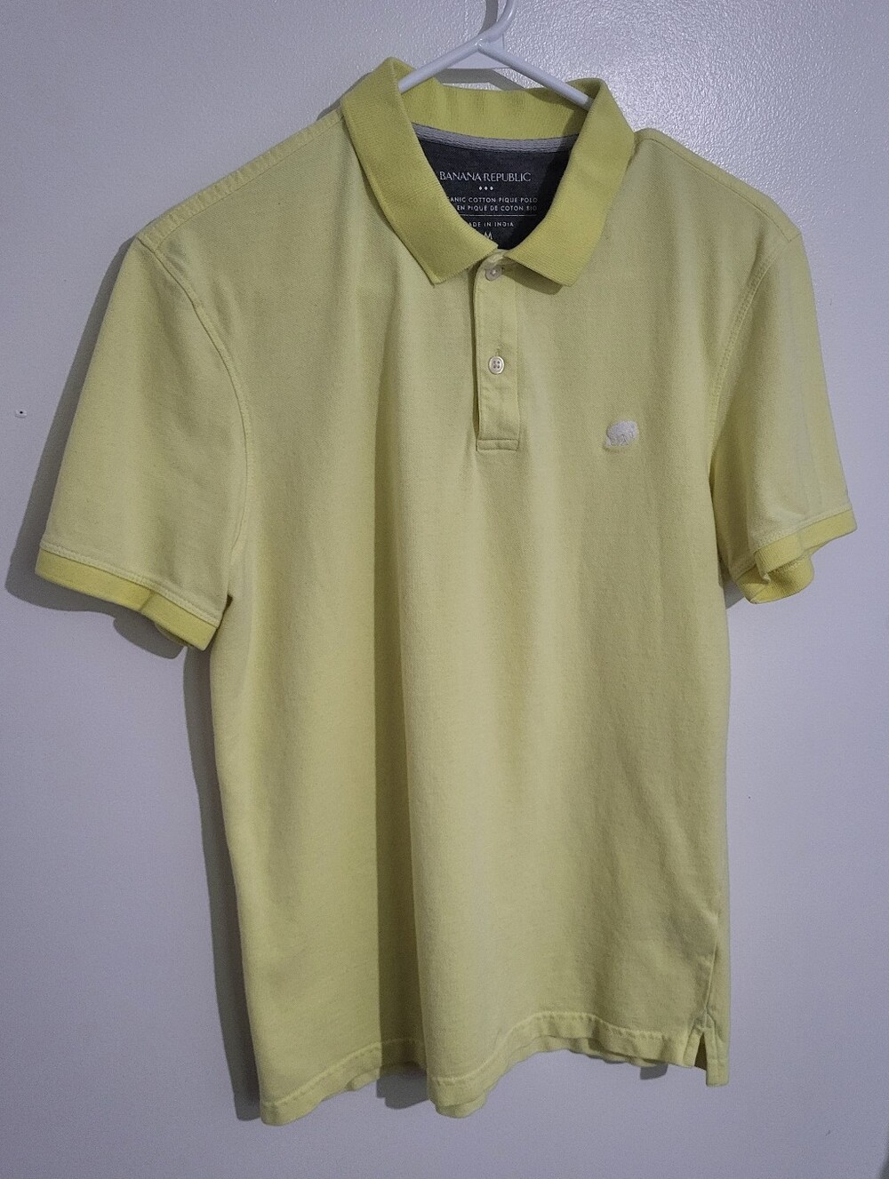 Banana Republic Men's Original 100% Cotton Pique Polo Yellow Size M